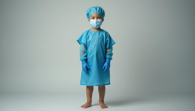 گان جراحی بچه گانه با سایز مناسب و راحتی بالا